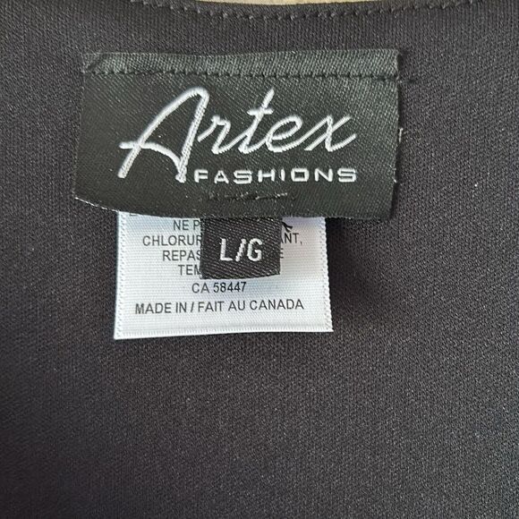 NEW Artex Fashions Black And White Tunic Top - Picture 3 of 5